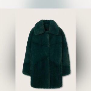 Green Faux Fur Coat